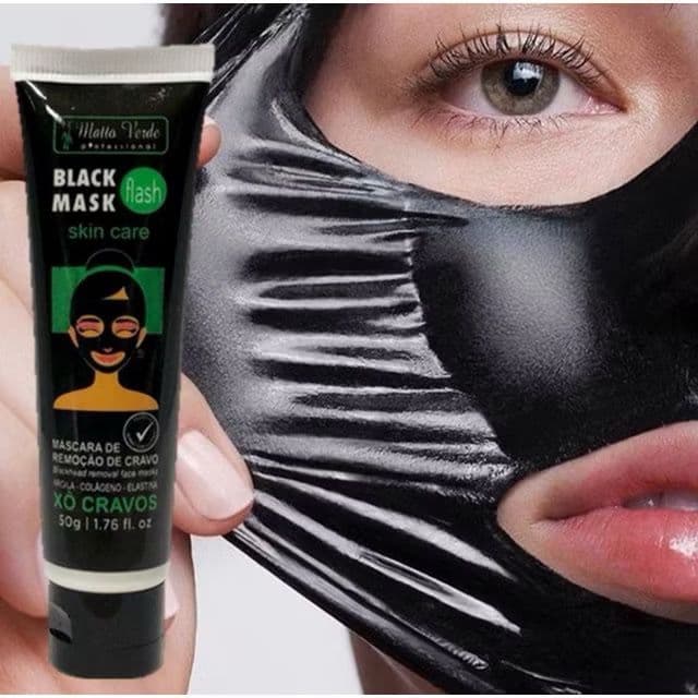 Mascara Preta Matto Verde Removedora de Cravos Skin Care Kit Com 2 e 3 Black Mask