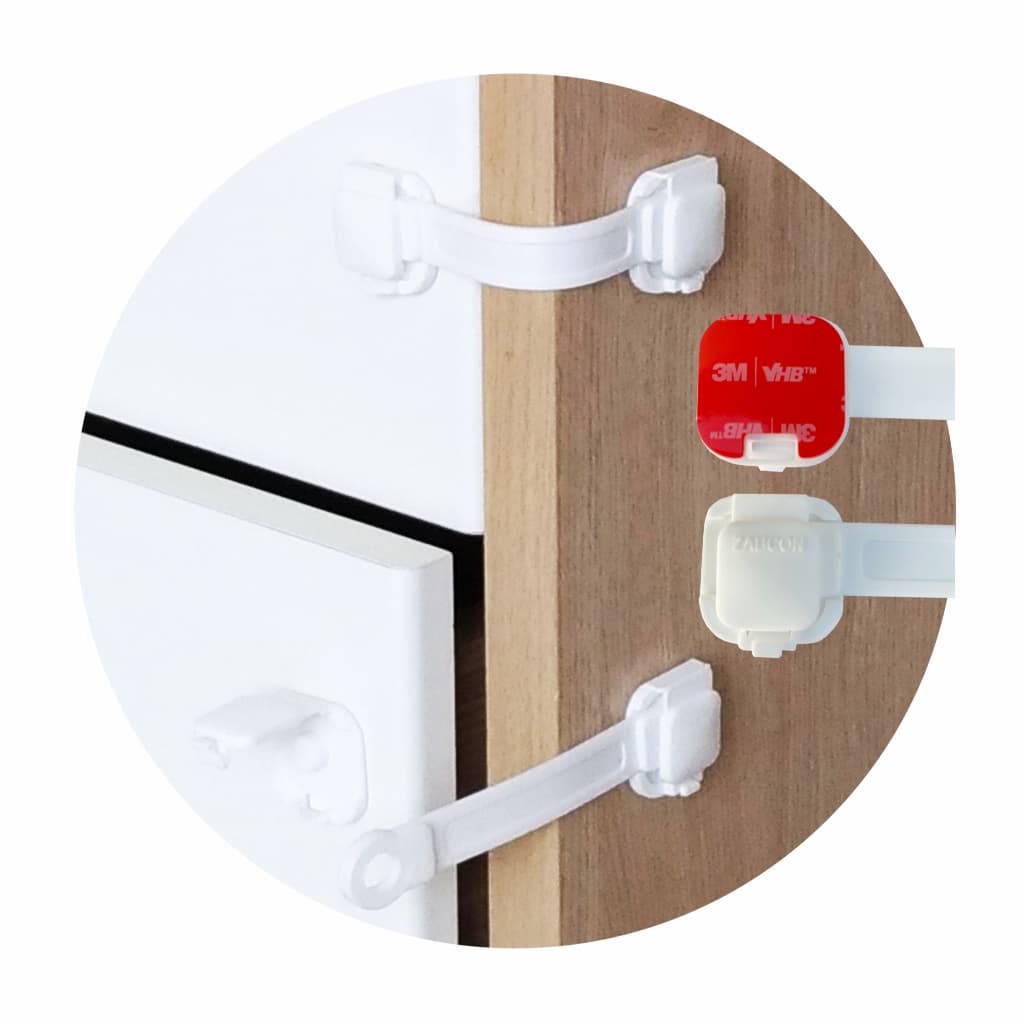 Kit 20 Trava Gaveta Armário Geladeira Porta Vaso Sanitário Segurança Protetor Infantil Bebe BRANCO