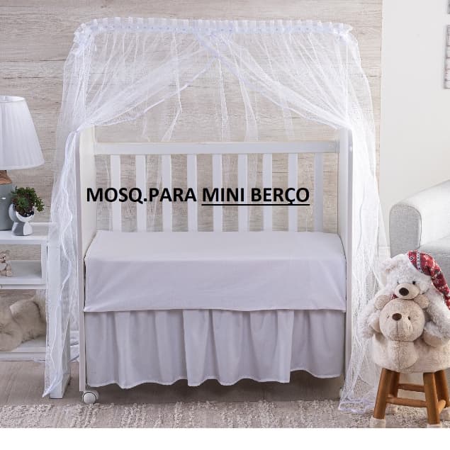 MOSQUITEIRO  PARA *******  ***MINI BERÇO *************  TULE  BRANCO  VIÉS  VÁRIAS  CORES   DELICADO
