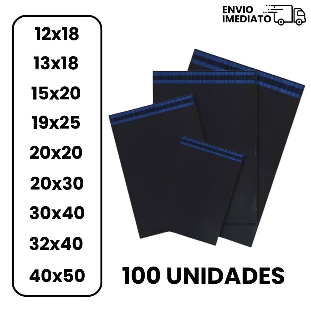 Kit Envelope de Segurança com 100 Unidades Auto Colante - Diversas Medidas - Envio Imediato