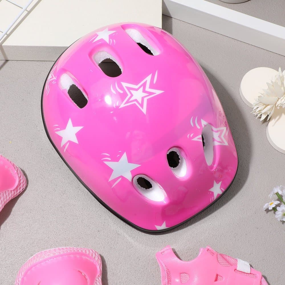 Capacete Infantil De Patins Criança Até 8 Anos Kit De Proteção Bicicleta Patinete Skate