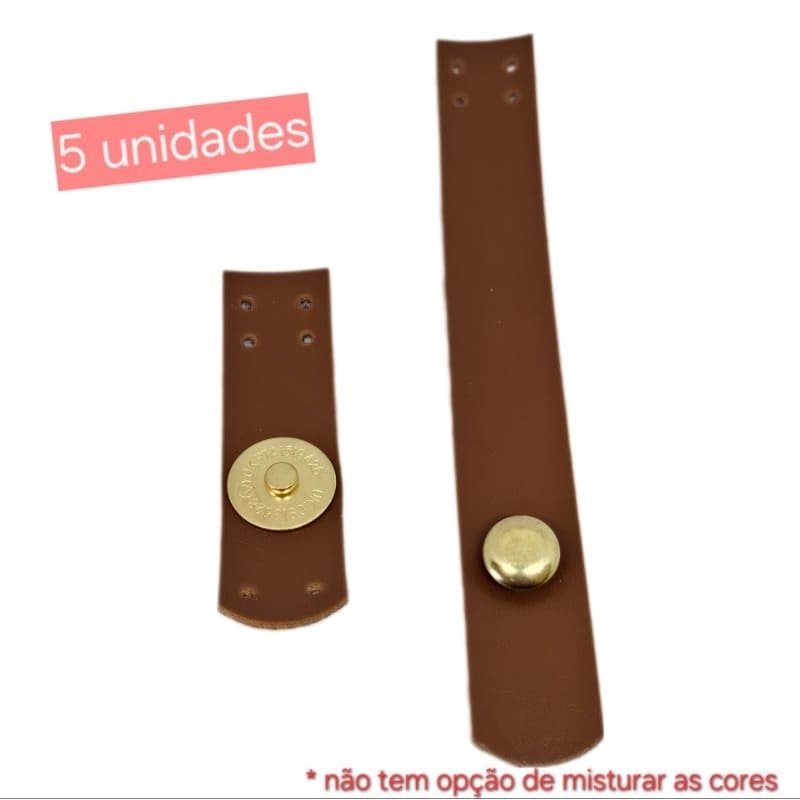 Kit com 5 Fechos Lapela em Couro Ecológico (Montana)
