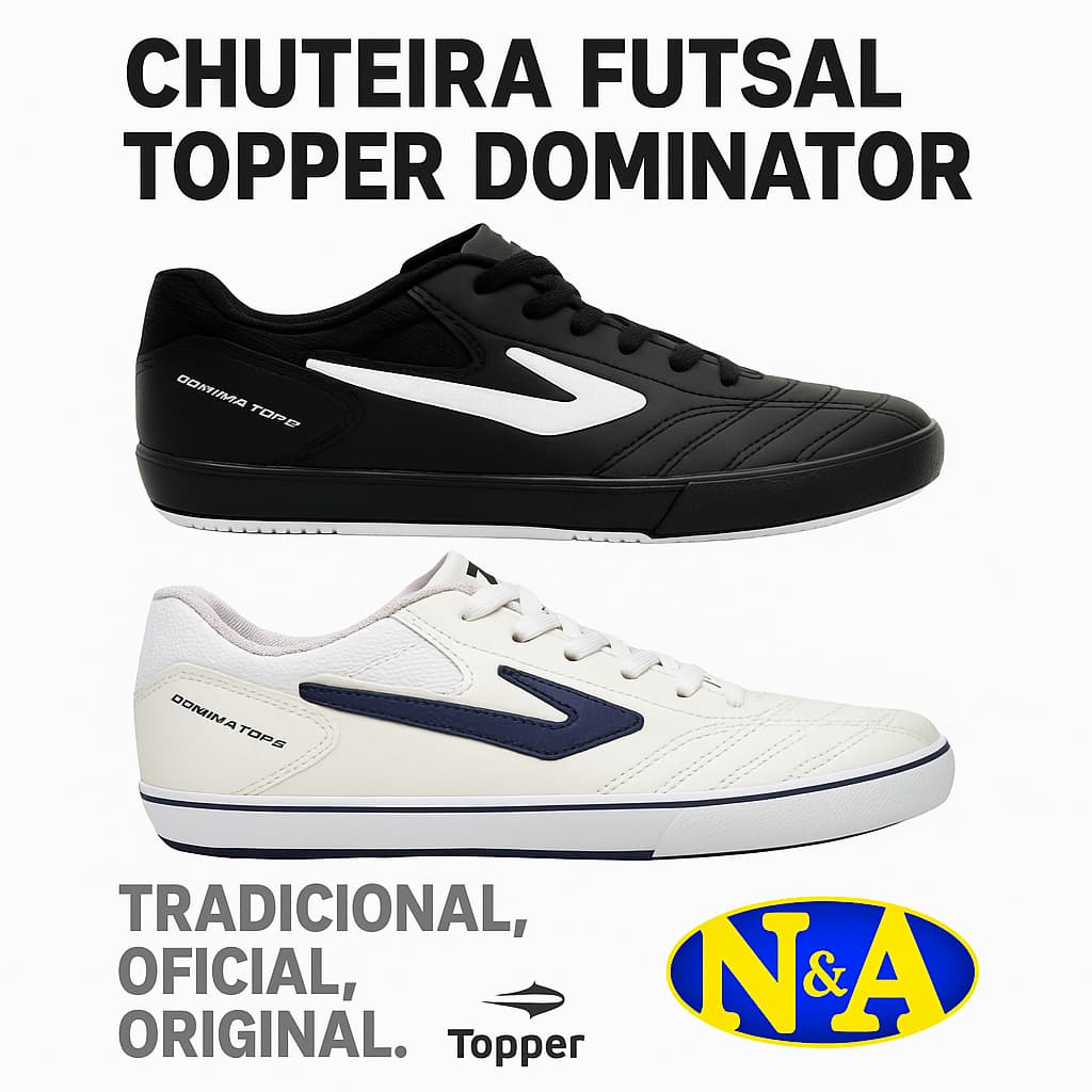 Tênis Chuteira Topper Futsal Dominator 3 Oficial Unissex