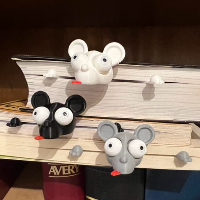 Marcador de Páginas Divertido de Livros Criativo - Rato Esmagado Ratinho