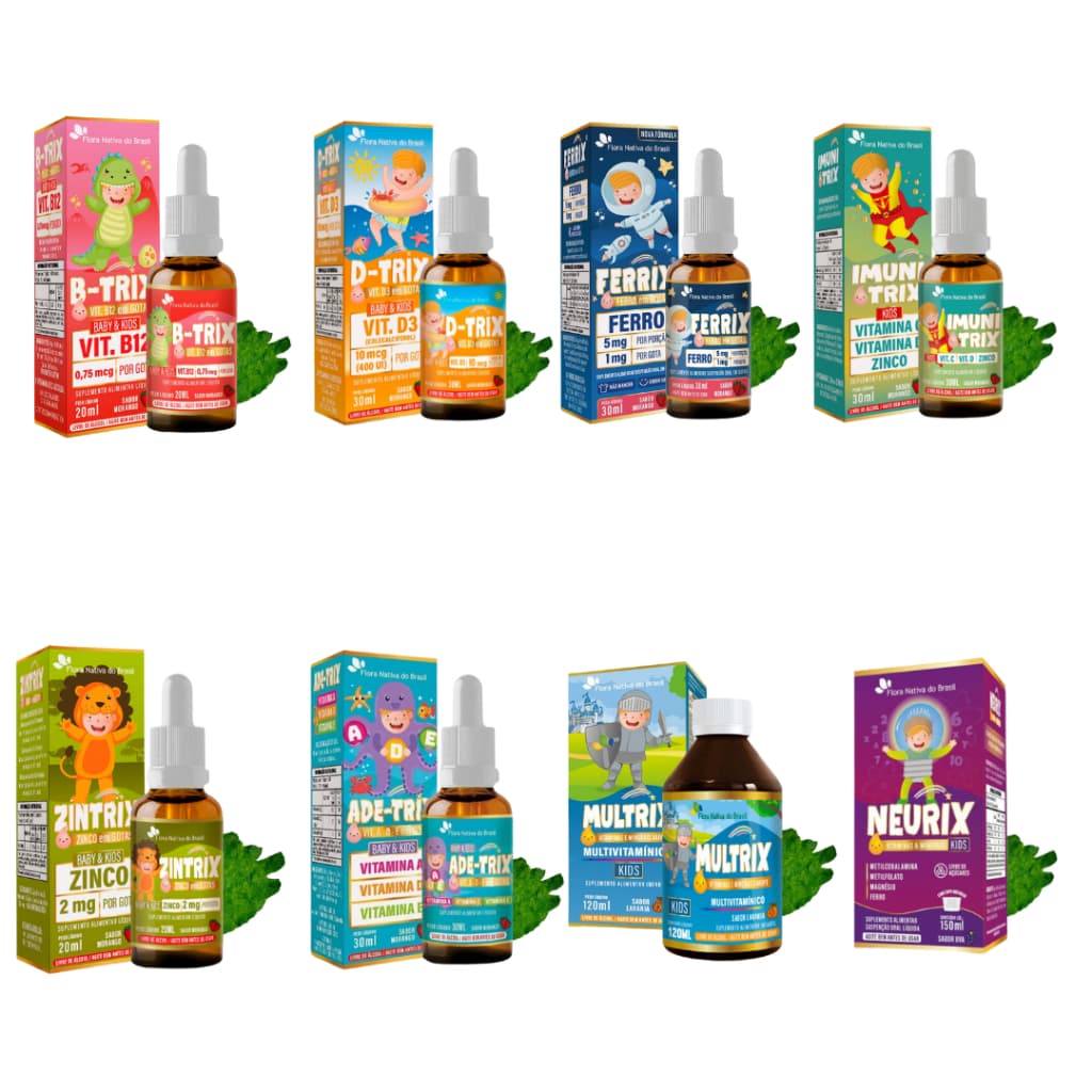 Vitaminas Flora Nativa(B-trix) (D-trix) (Ferrix) (Imunitrix) (Zintrix) (ADE-Trix) (Multrix) (Neurix)