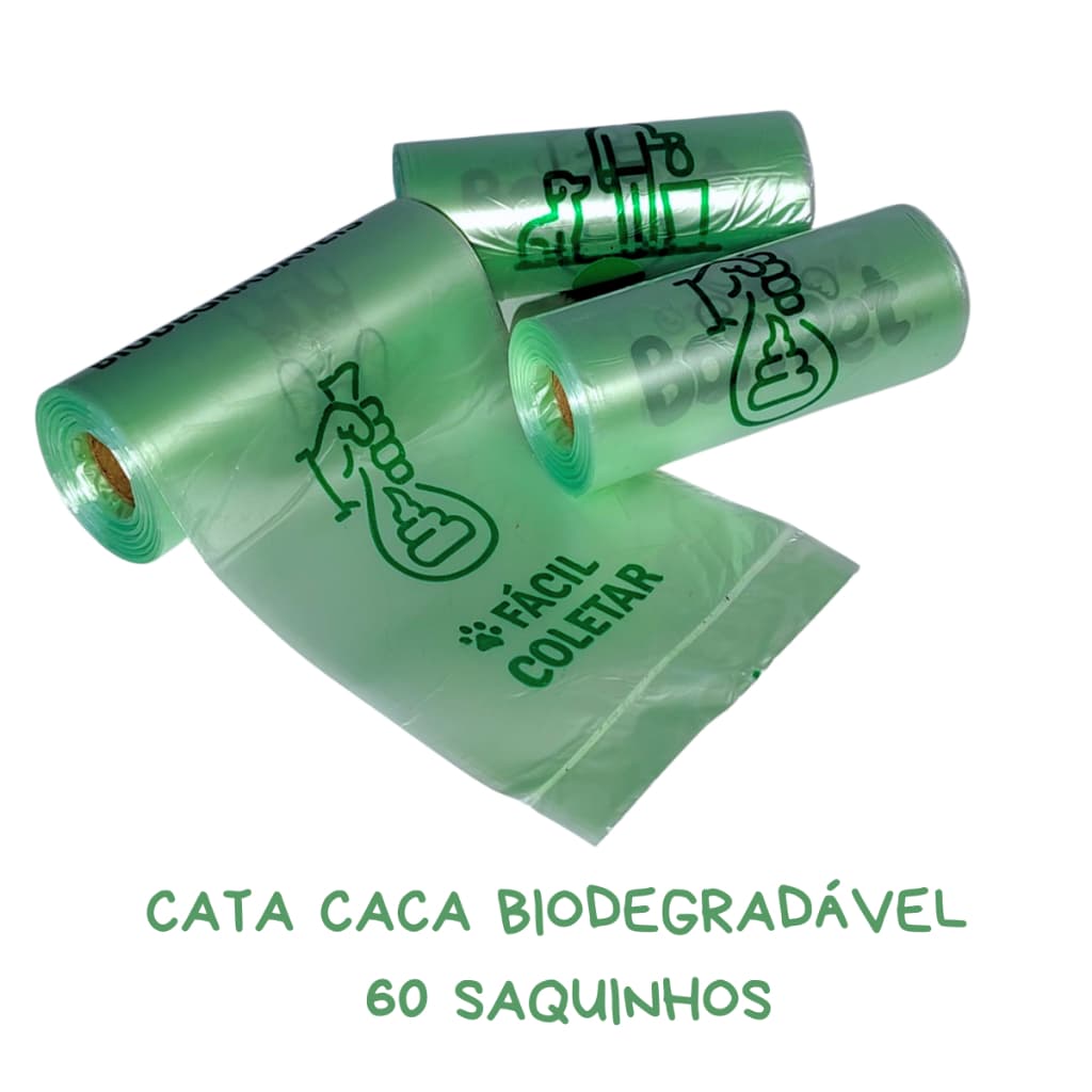 KIT 03 ROLINHOS DE SAQUINHOS HIGIÊNICOS PEGA CACA