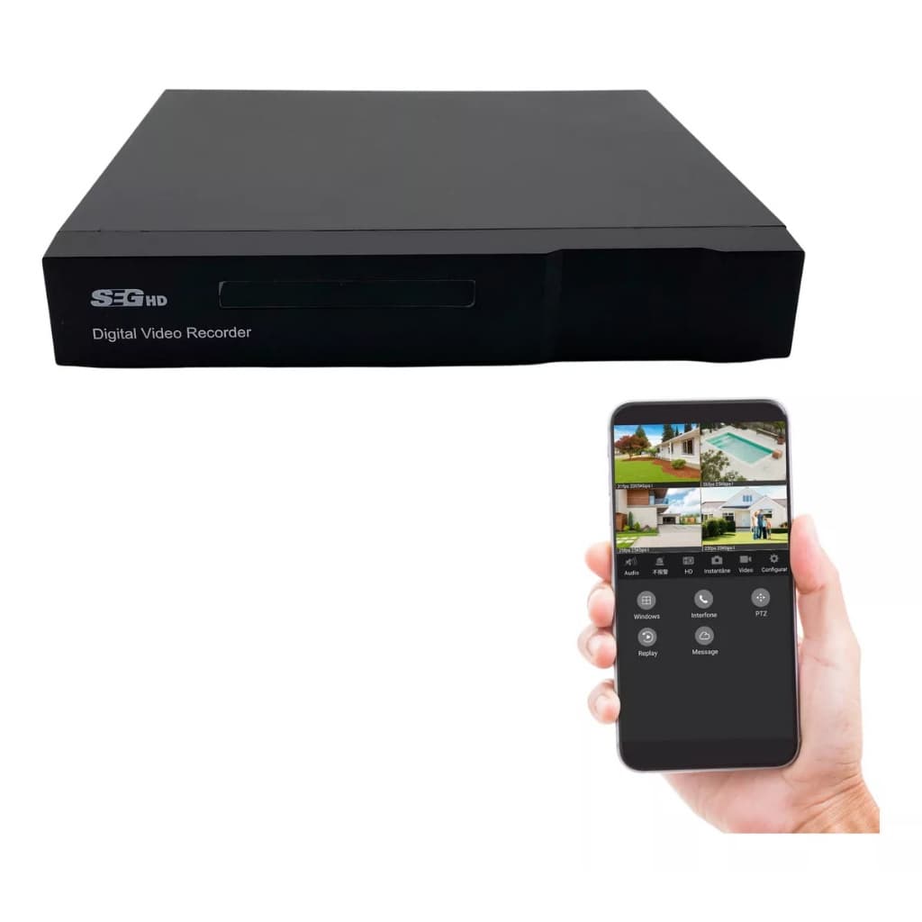 Gravador Digital De Video Dvr 4 Canais Seg Full 1080p AHD 5 Em 1