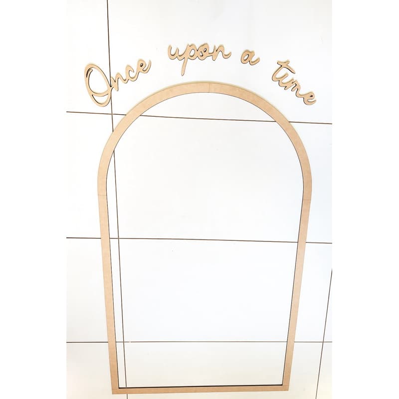 Arco Romano MDF e Frase Decorativo de MDF 3mm (vendido separados) cru para Parede Quarto Sala