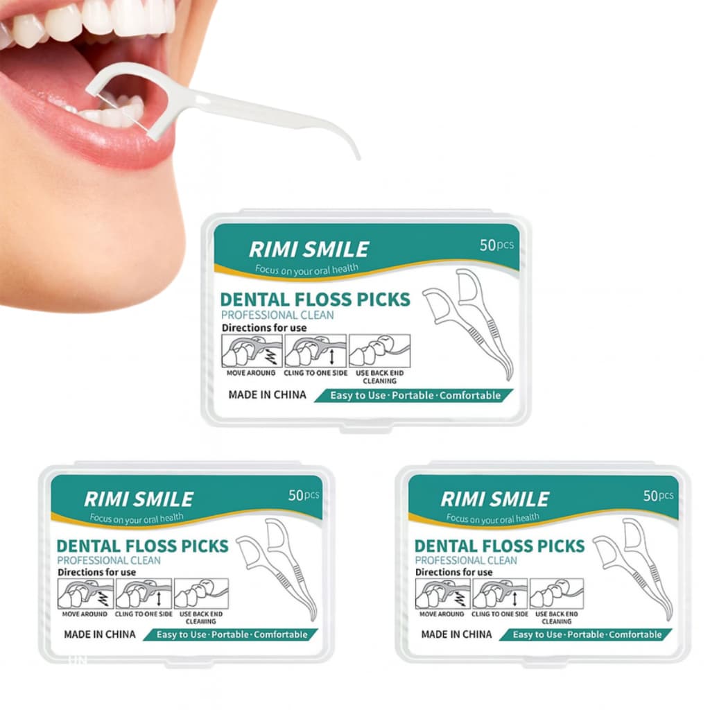 Kit com 50/100/300 Unidades de Fio Dental Infantil em Formato de Arco Ultra Fino