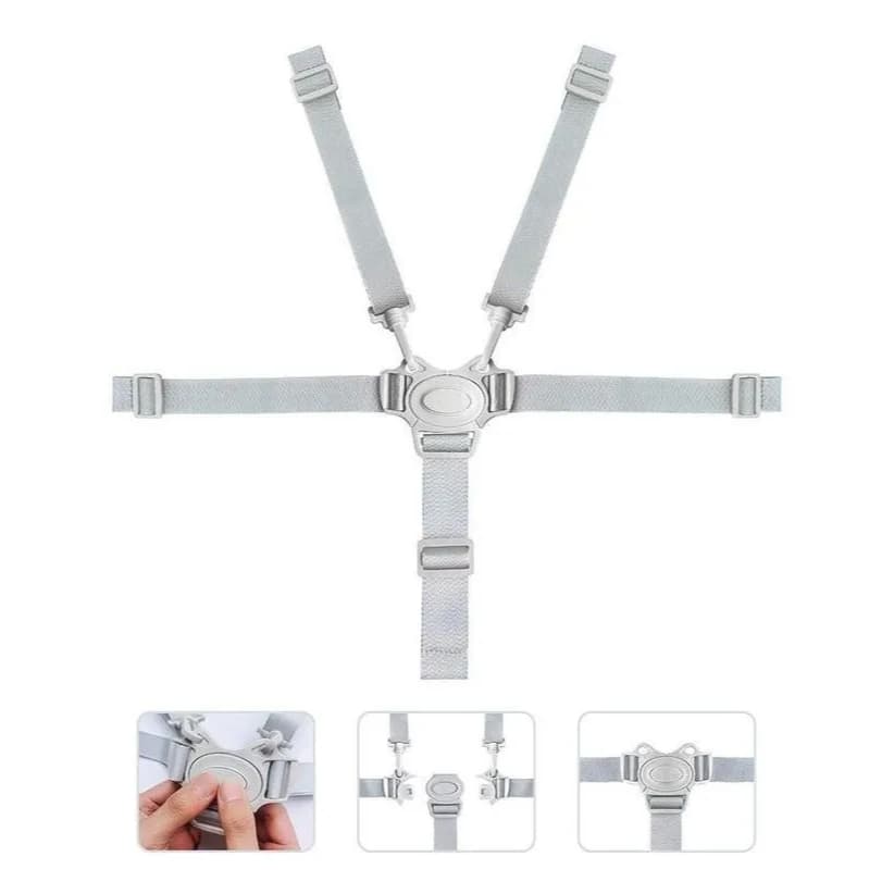 Cinto Segurança 5 Pontos Universal Cadeirinha Carrinho Cinza