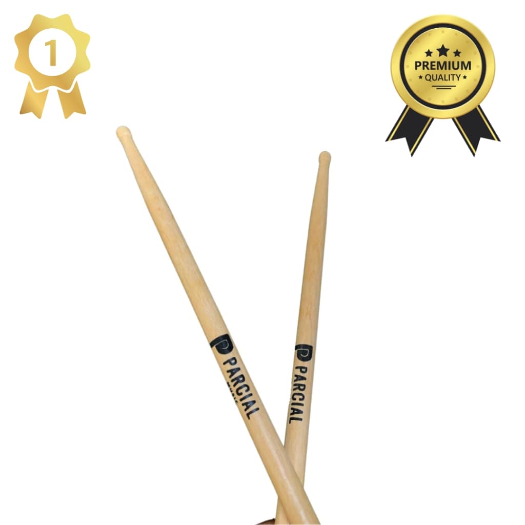 Kit Baqueta de Bateria Ponta de Madeira Natural