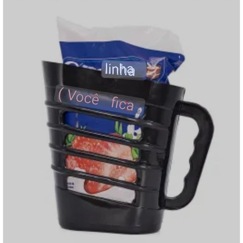 Porta Leite Iorgute Saquinho Plástico Preto