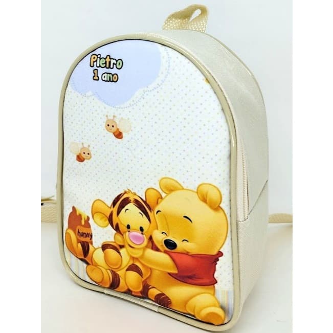 10 Mochilinhas Personalizadas Tema Ursinho Pooh, lembrancinha aniversário para festa infantil.