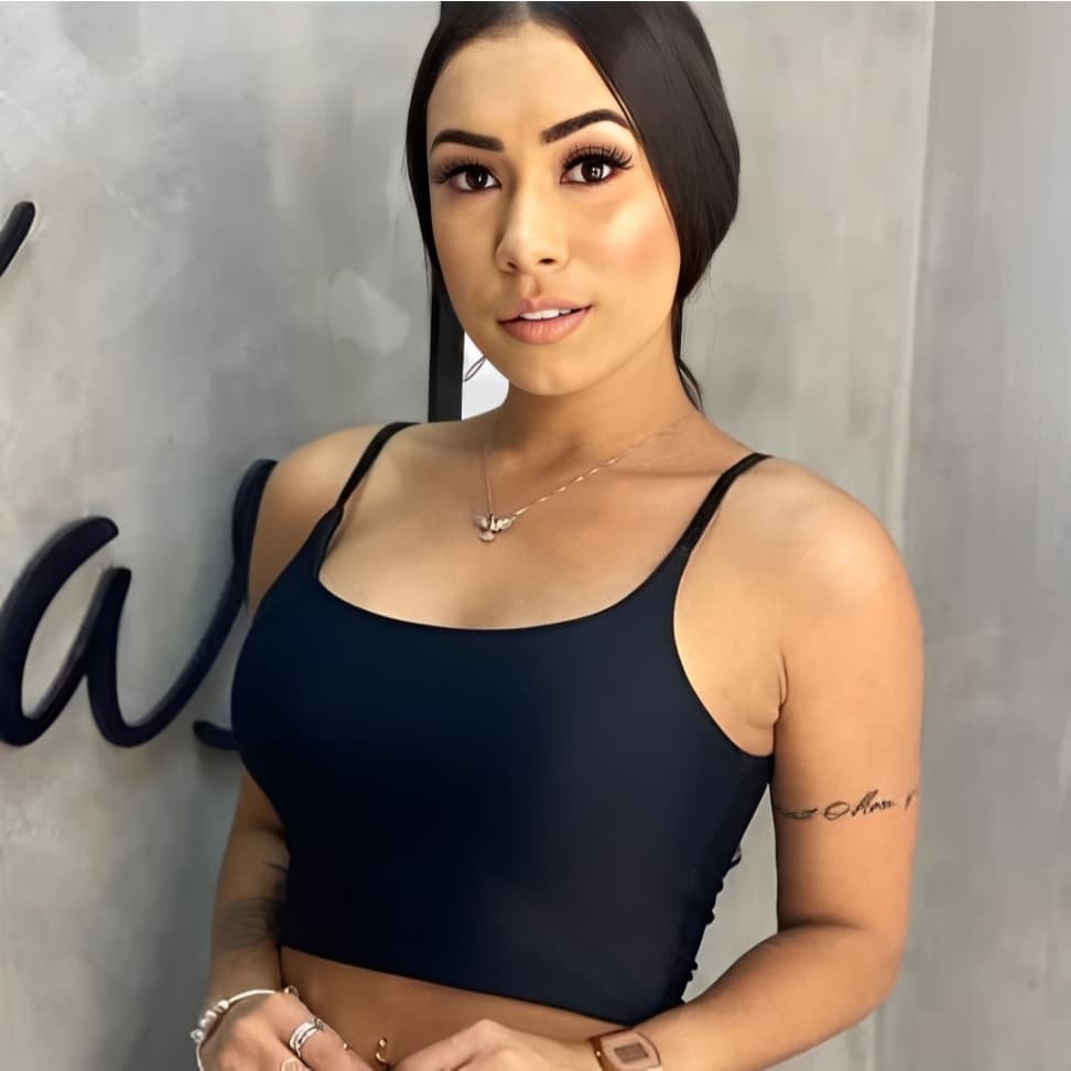 Cropped Feminino Regata Suplex Com Alça Fina Confortável Verão Casual Tamanho Unico Forro Duplo