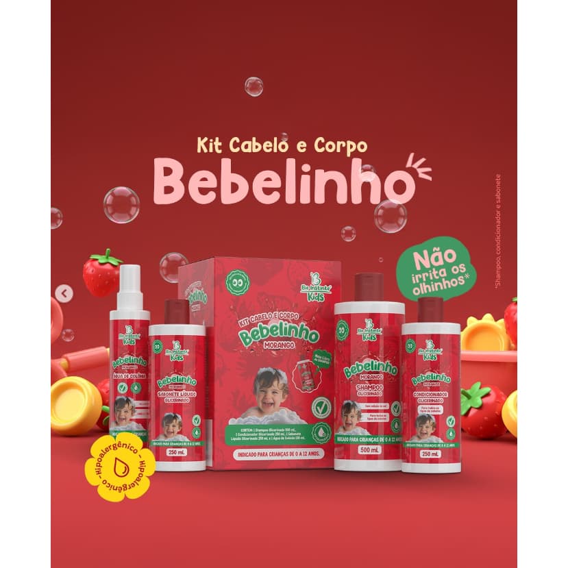 KIT INFANTIL BEBELINHO  MORANGO 🍓 – BIO INSTINTO