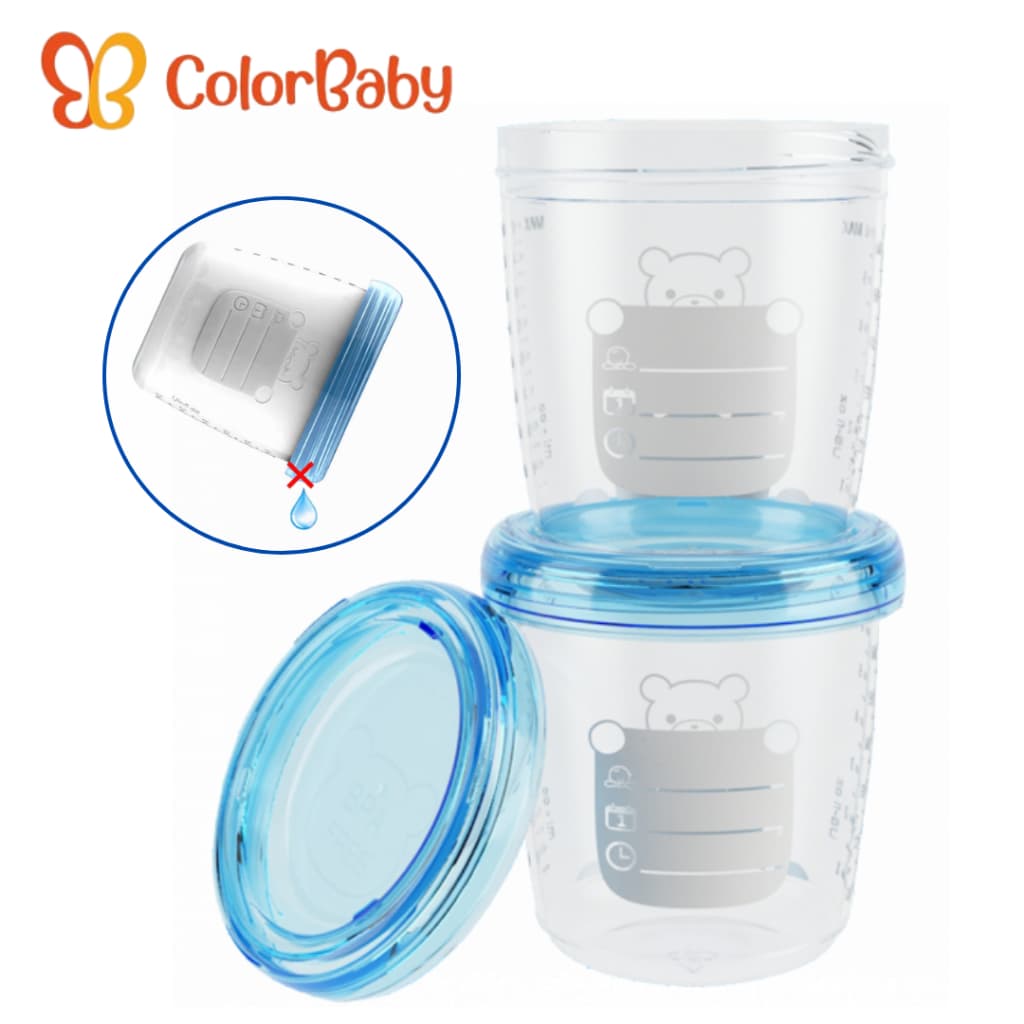 Kit 4 Potinhos Herméticos 180ml p/ Leite Materno, Papinha e Alimentos – Antivazamento e Empilháveis