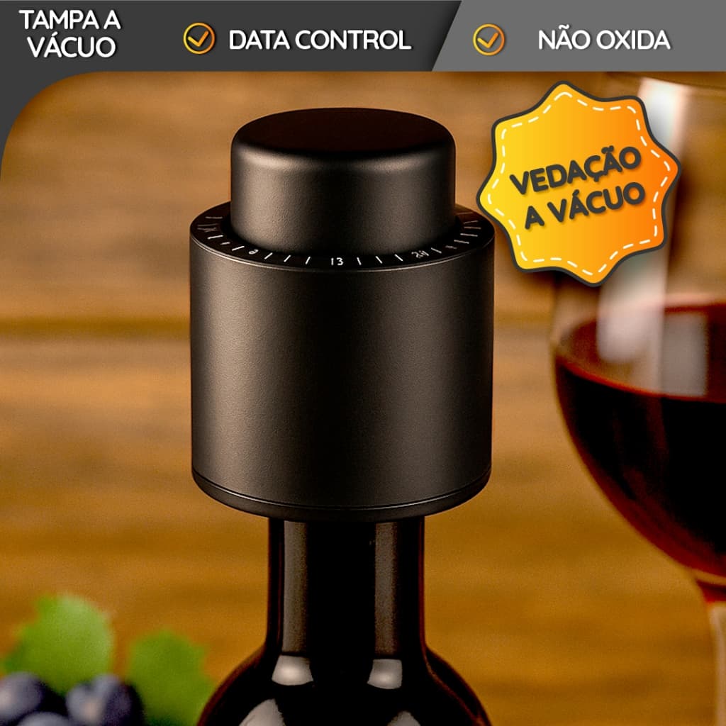 Tampa De Garrafa À Vácuo Rolha Reutilizável Pressão