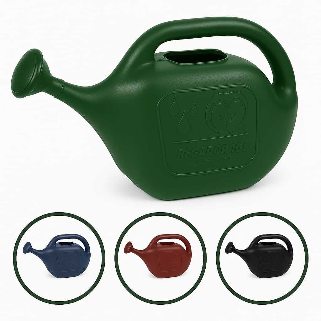 Regador  preto  Jardim 10L Metasul – Bico Removível, Resistente, Boca Larga