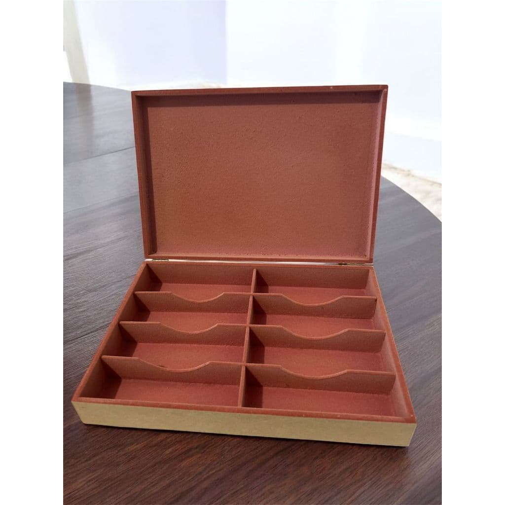 caixa porta oculos 8 divisorias mdf flocadas