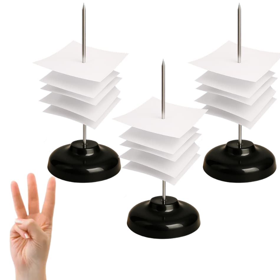 Kit 1/2/3 Espetos para Papel CAVIA – Chega de Bagunça! Organização com Estilo e Resistência!