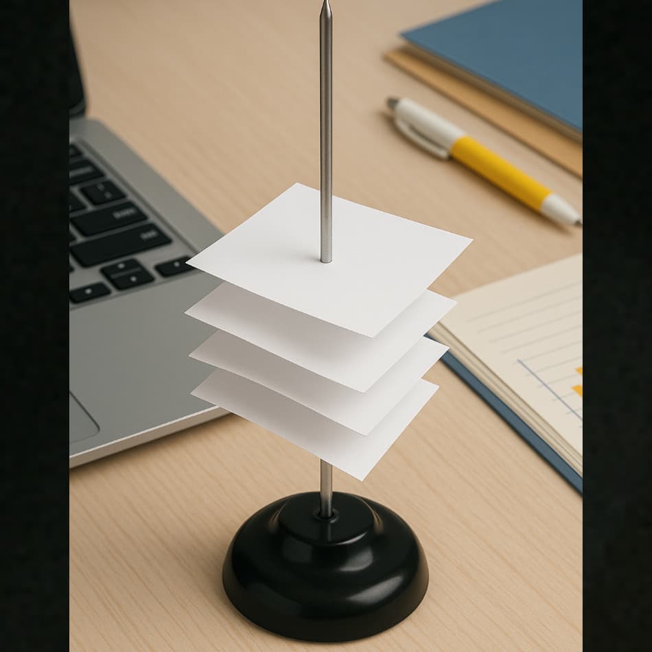 Kit 1/2/3 Espeto para Papel Organize Recibos Pedidos Notas Estilo Praticidade Restaurante Escritório