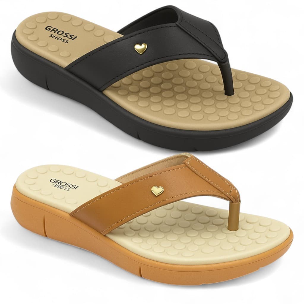 Chinelo Ortopédico Feminino Confortável Tamanco Anatômico Massageador Sandália Macia para Esporão