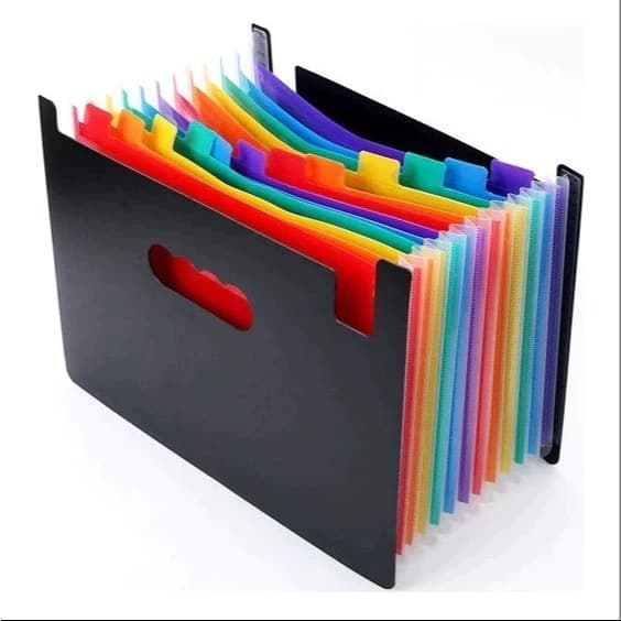 Ref.XB Pasta organizadora  Arquivos Sanfonada Expansível plástico divisórias grandes tamanho Ideal a Folha A4 Documentos