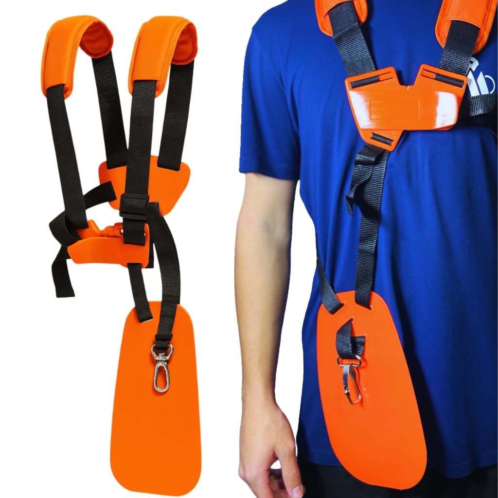 Colete Cinto Duplo De Sustentação Alça Para Roçadeira Universal Confortável