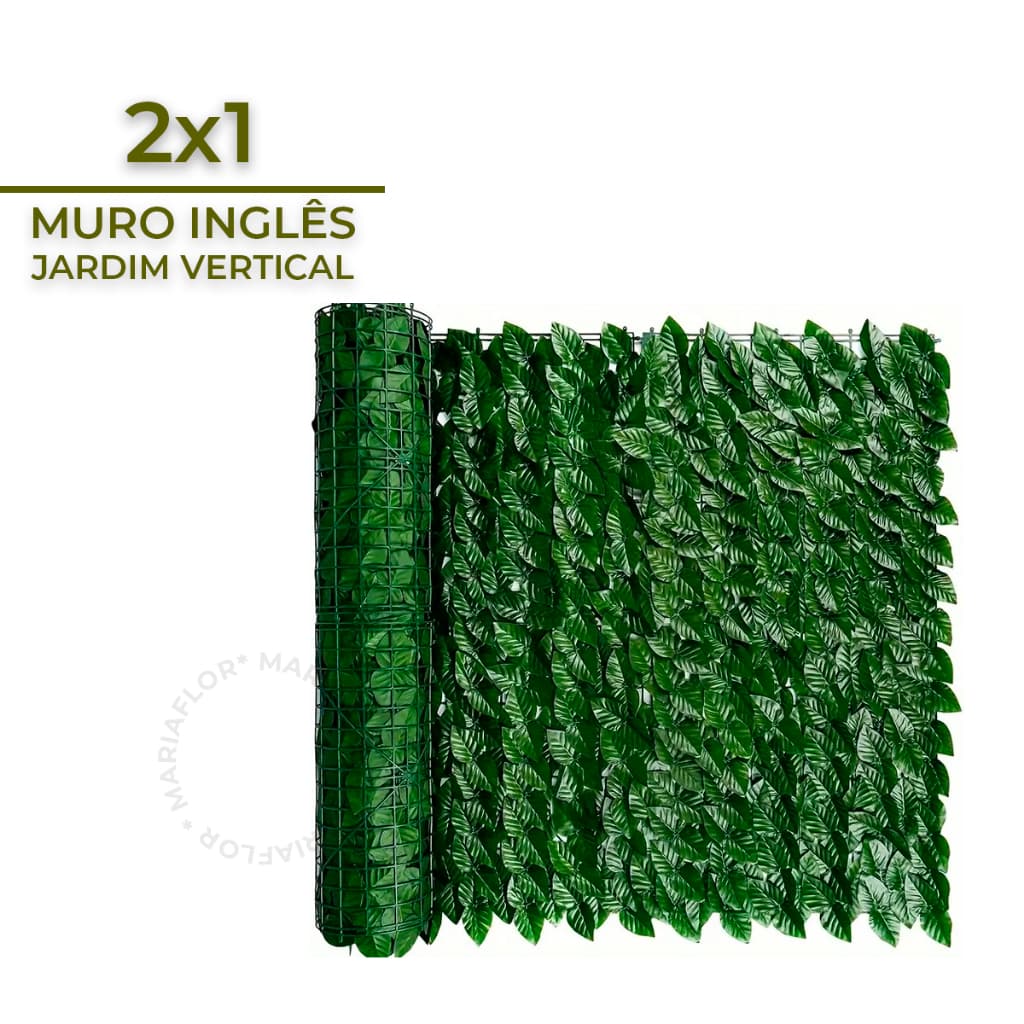 Muro Inglês Jardim Vertical Artificial 2x1 Painel