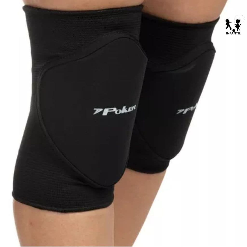 Joelheira Infantil Pro Indoor Poker - Volei Goleiro Futsal Handbol Basquete Dança Esportiva [Unisex]