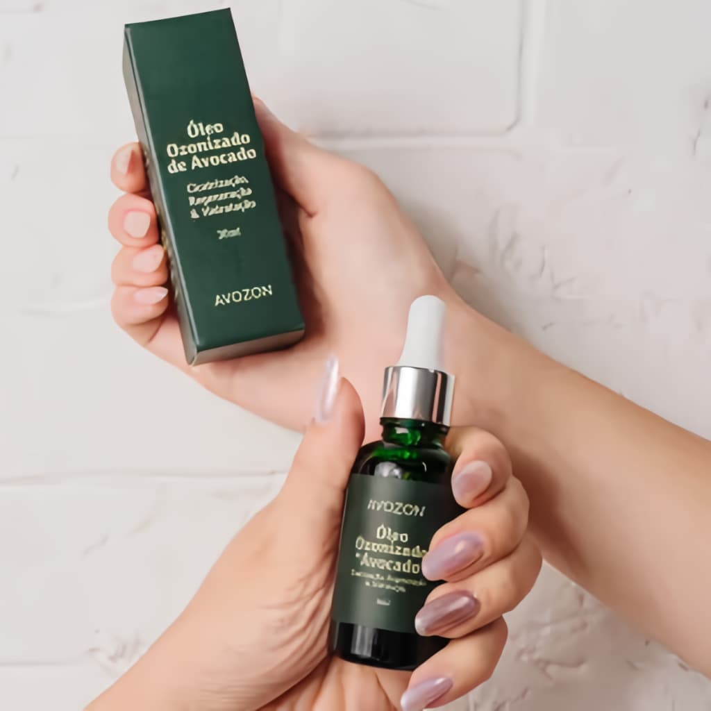 Óleo Ozonizado de Avocado Avozon Hidratante Para Cicatrização e Regeneração da Pele 30mL