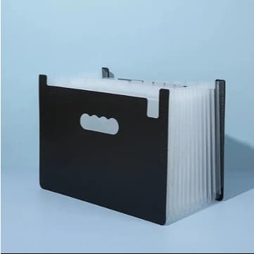 Pasta Sanfonada 24 Divisórias Organizadora Documentos A4 Expansível Impermeável Ref: XB-5461