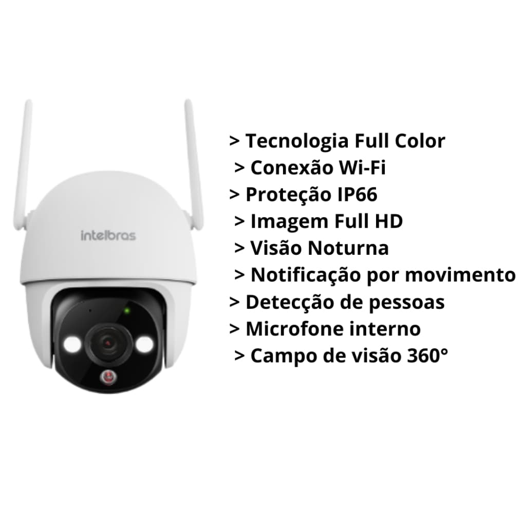 Câmera Inteligente Full Color iM7 S IP66 Branca Intelbras