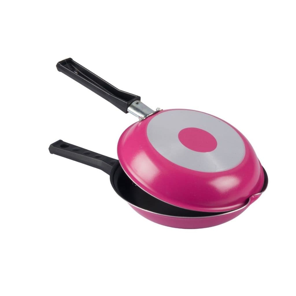 Omeleteira Dupla Antiaderente 18Cm Rosa Nacional
