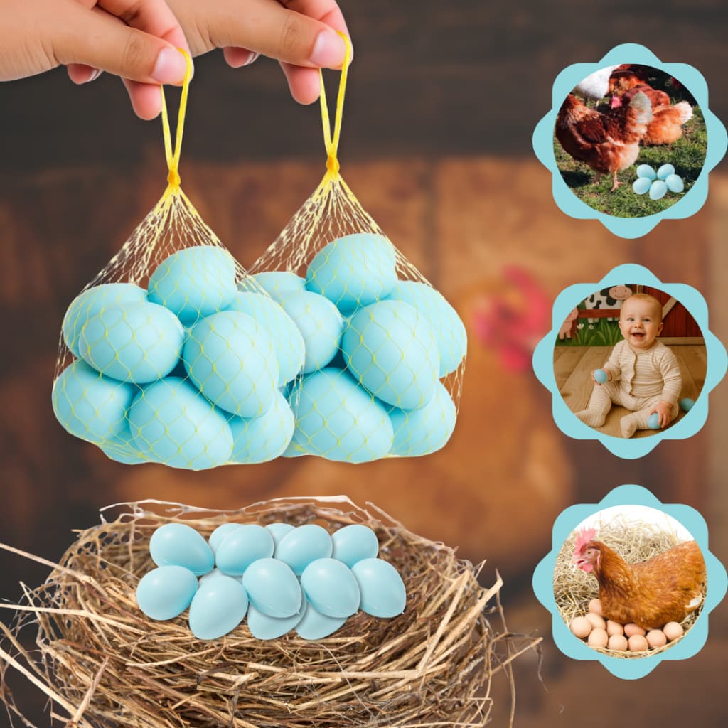 Ovo Azul Falso Brincadeira Galinheiro de Plastico Indez Galinha Enfeite