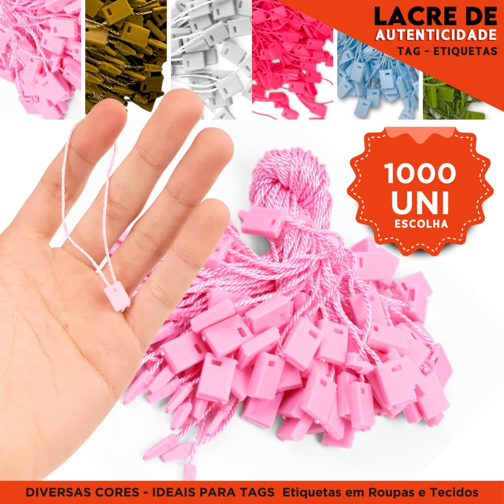Lacre de Autenticidade 1000 Unidades – Ideal para Roupas, Tags e Brindes - MN