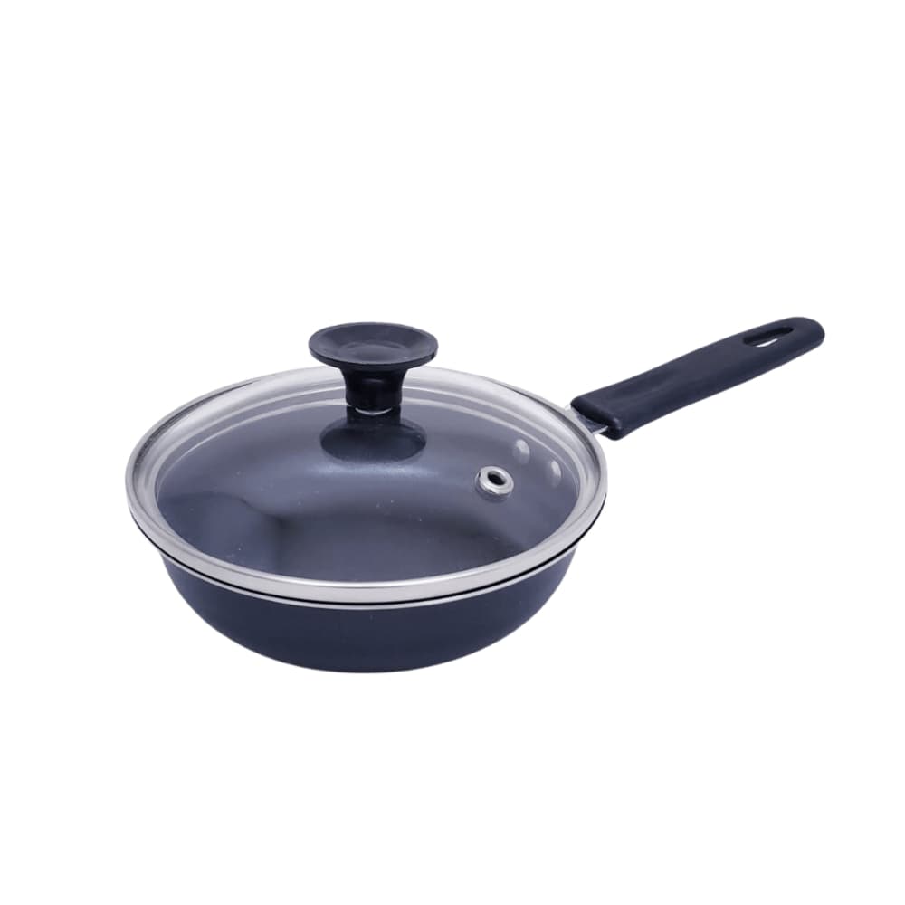 Frigideira Pequena Antiaderente 12 Centímetros Para 1 Ovo Tampa De Vidro