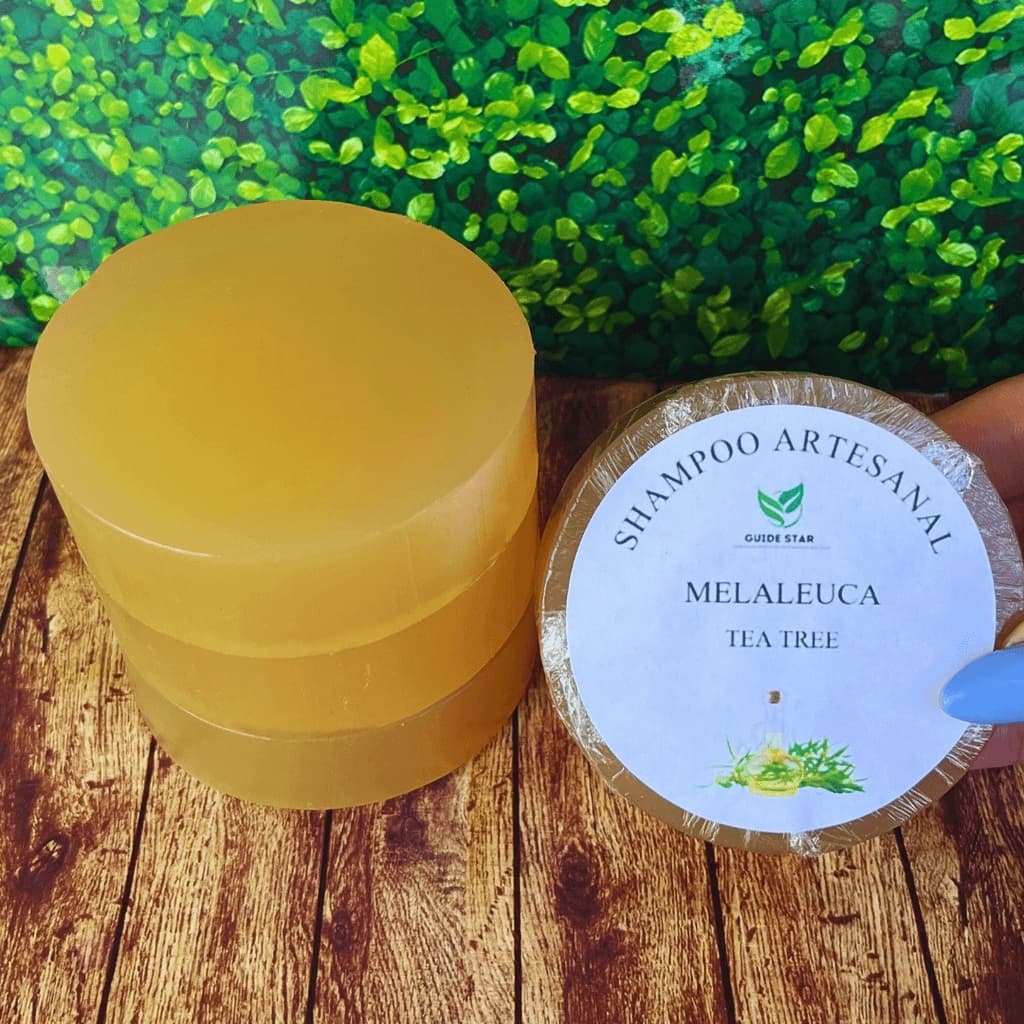 Shampoo Sólido de Melaleuca (Tea Tree) Vegano Controle de Queda, Oleosidade, Coceiras, Caspa e Dermatite Seborreica