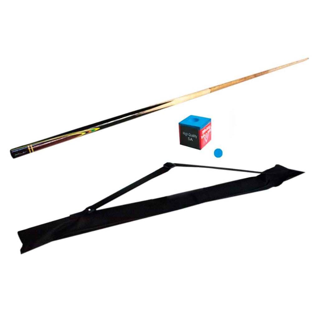 Taco Para Sinuca Snooker Bilhar Rosca 145 cm + Bolsa + Giz + Ponta