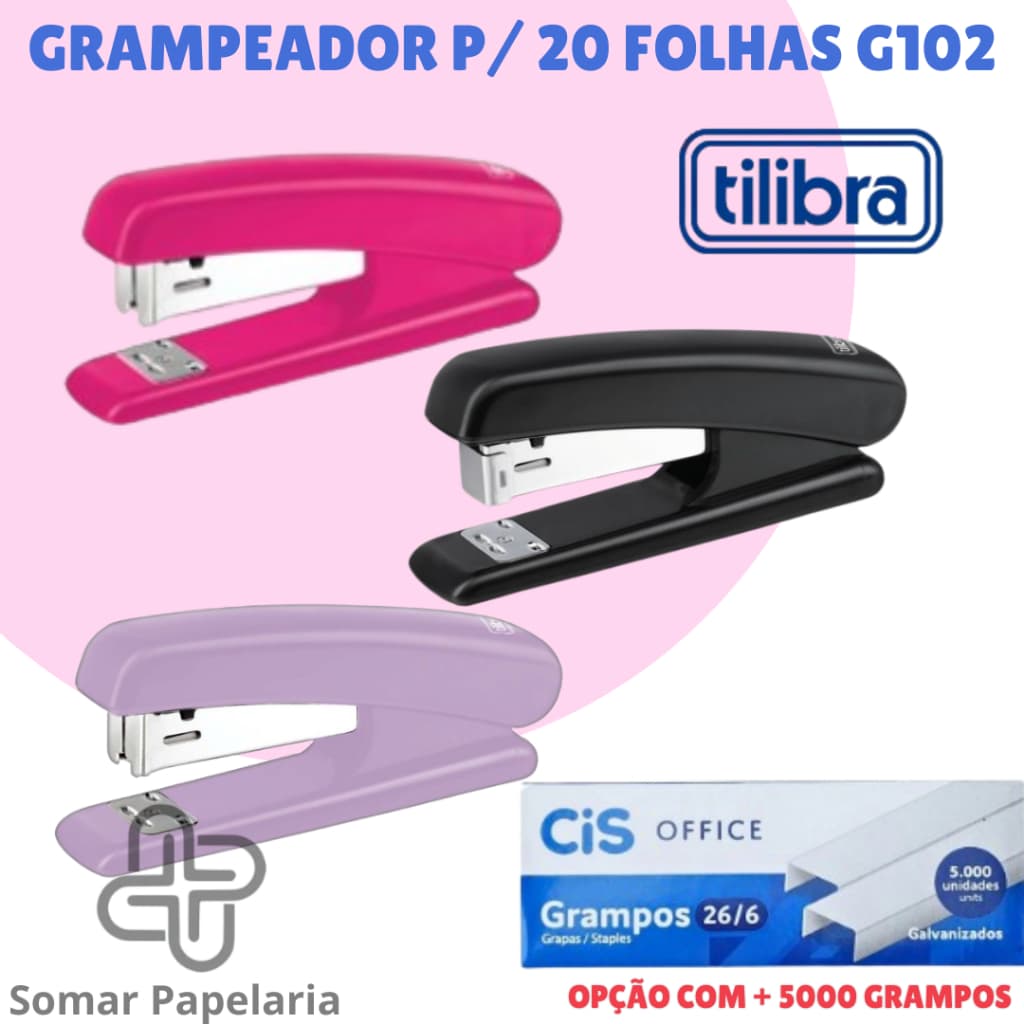 Grampeador de Mesa para 20 folhas G102 - Tilibra