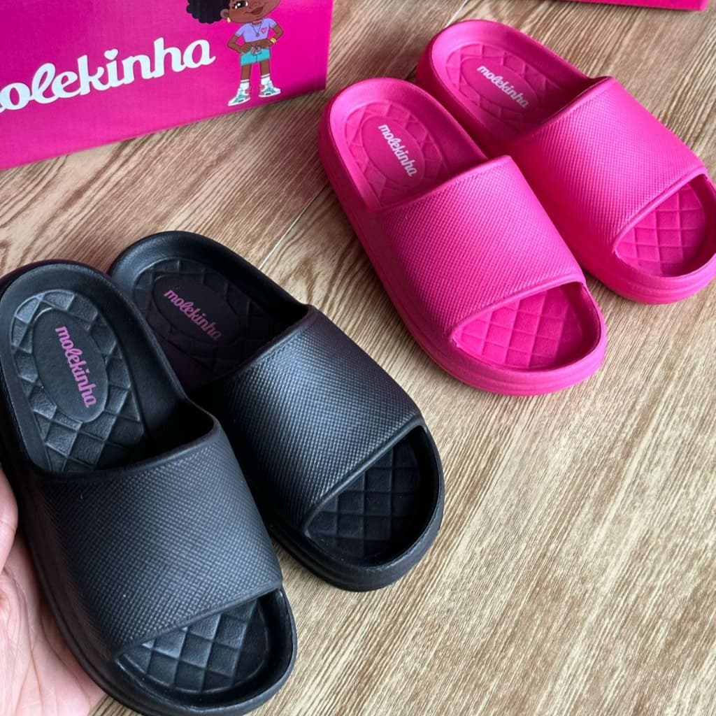 Chinelo Papete Nuvem Infantil Molekinha Menina Anatômica