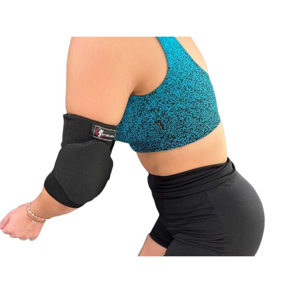 Cotoveleira Profissional para Futsal, Vôlei ou HandBall, Adulto, Par, Preto.