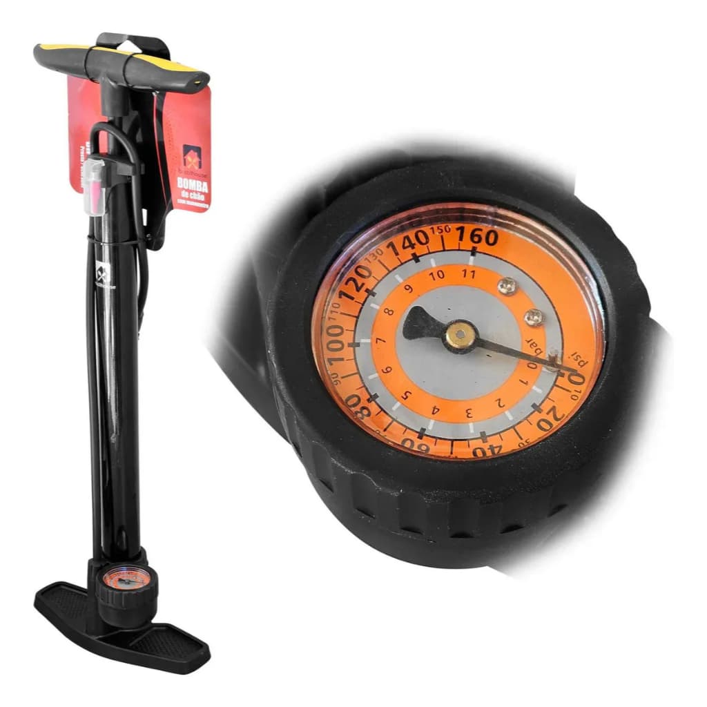 Bomba De Ar Bicicleta para Moto Bola Balão Encher Pneu Portátil 160 psi