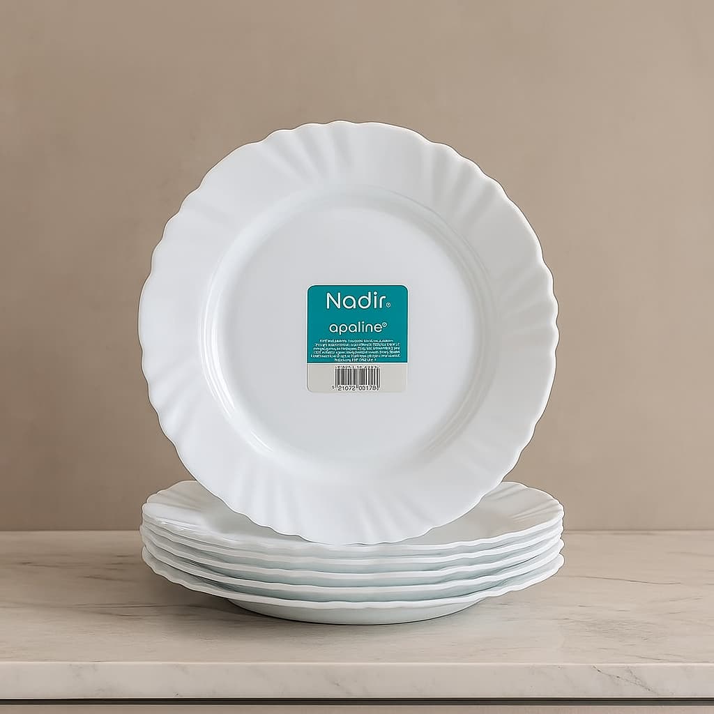 kit de Pratos Rasos Nadir Opaline – Elegância e Resistência para o Dia a Dia