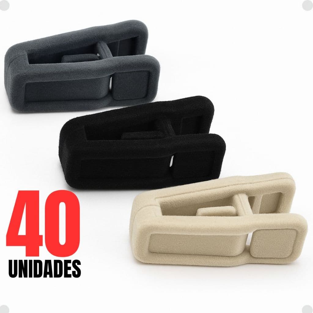 Kit 40 Presilhas De Veludo P/ Cabides Prendedor Presilhas Para Short Calça Saia Organização Closet