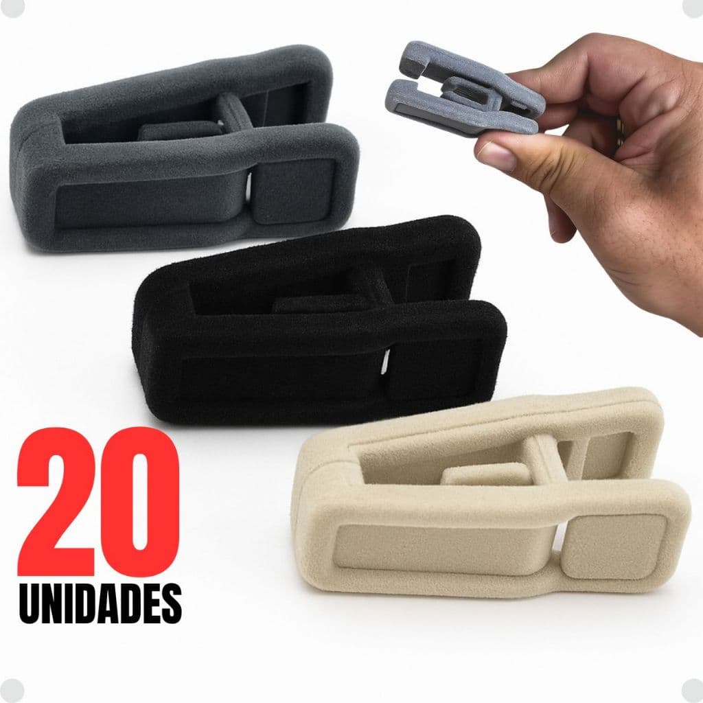 Kit 20 Presilhas Veludo Para Cabides Prendedor Presilhas Para Short Calça Saia Vestido Organização