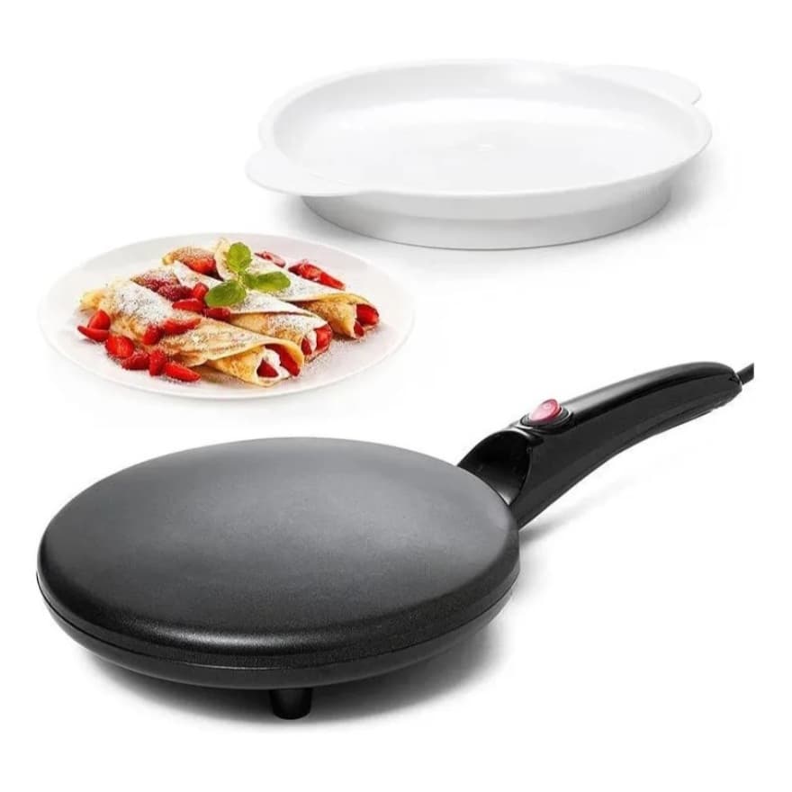 Maquina de Panqueca Antiaderente 650W Preto 220 Volts