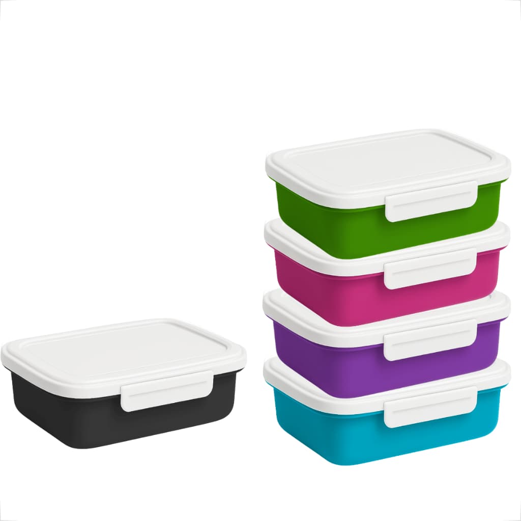 Kits Marmita Fitness Potes Plásticos 500ML P/ Microondas e Geladeiras Dietas