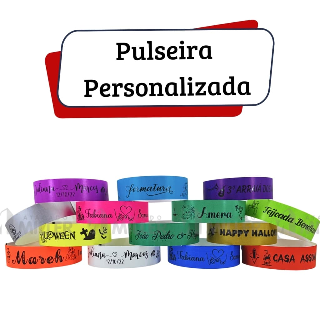 100 Pulseira de Identificação Personalizadas!