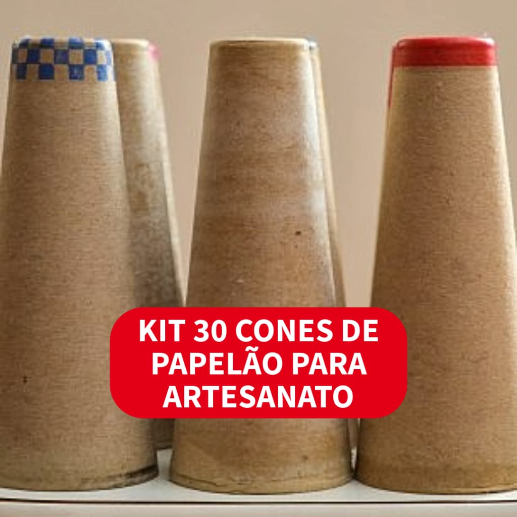 Kits Cones de Papelão Para Artesanato e Tubetinhos - Escolha a Quantidade - Cones/Tubetinhos Vazios Sem linha